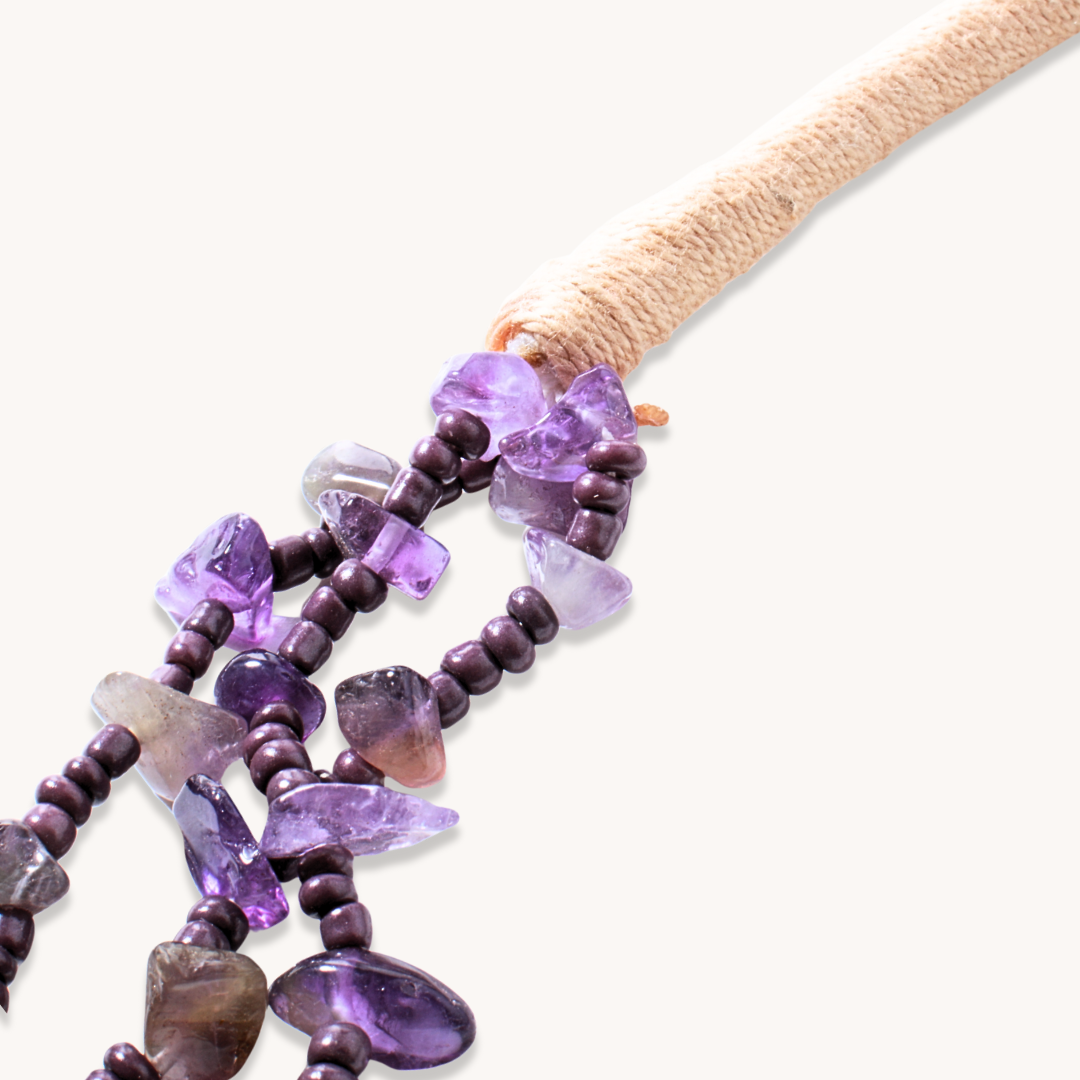 3-Strand Amethyst Beads Necklace