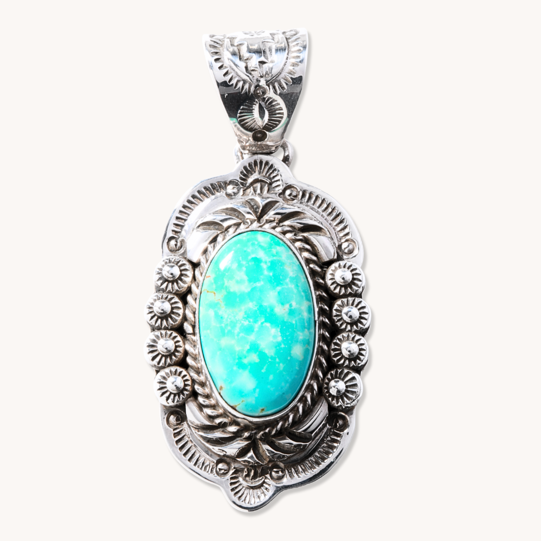 Statement Turquoise Pendants in Sterling Silver | T.Skies