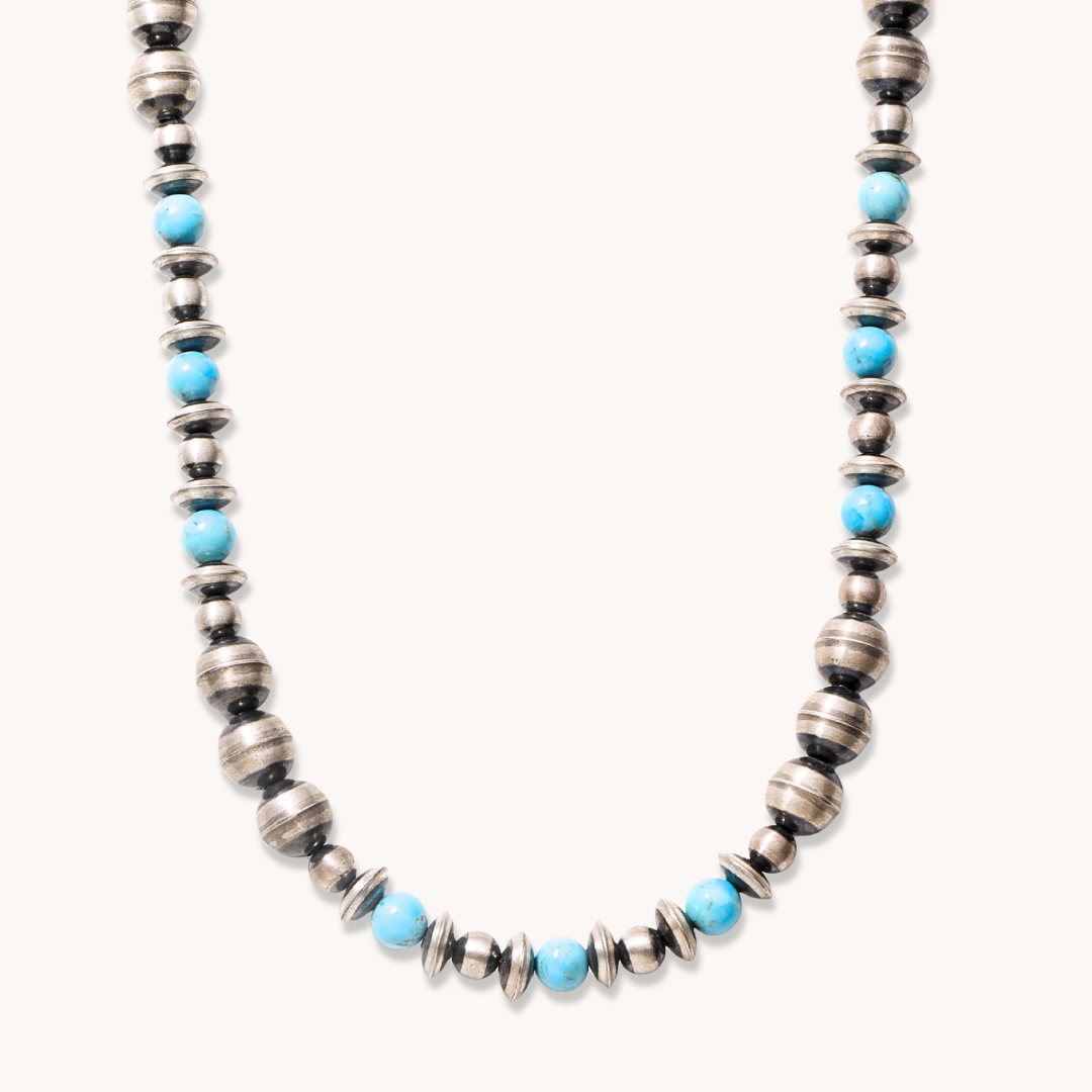 Desert Pearls & Turquoise Beads Necklaces