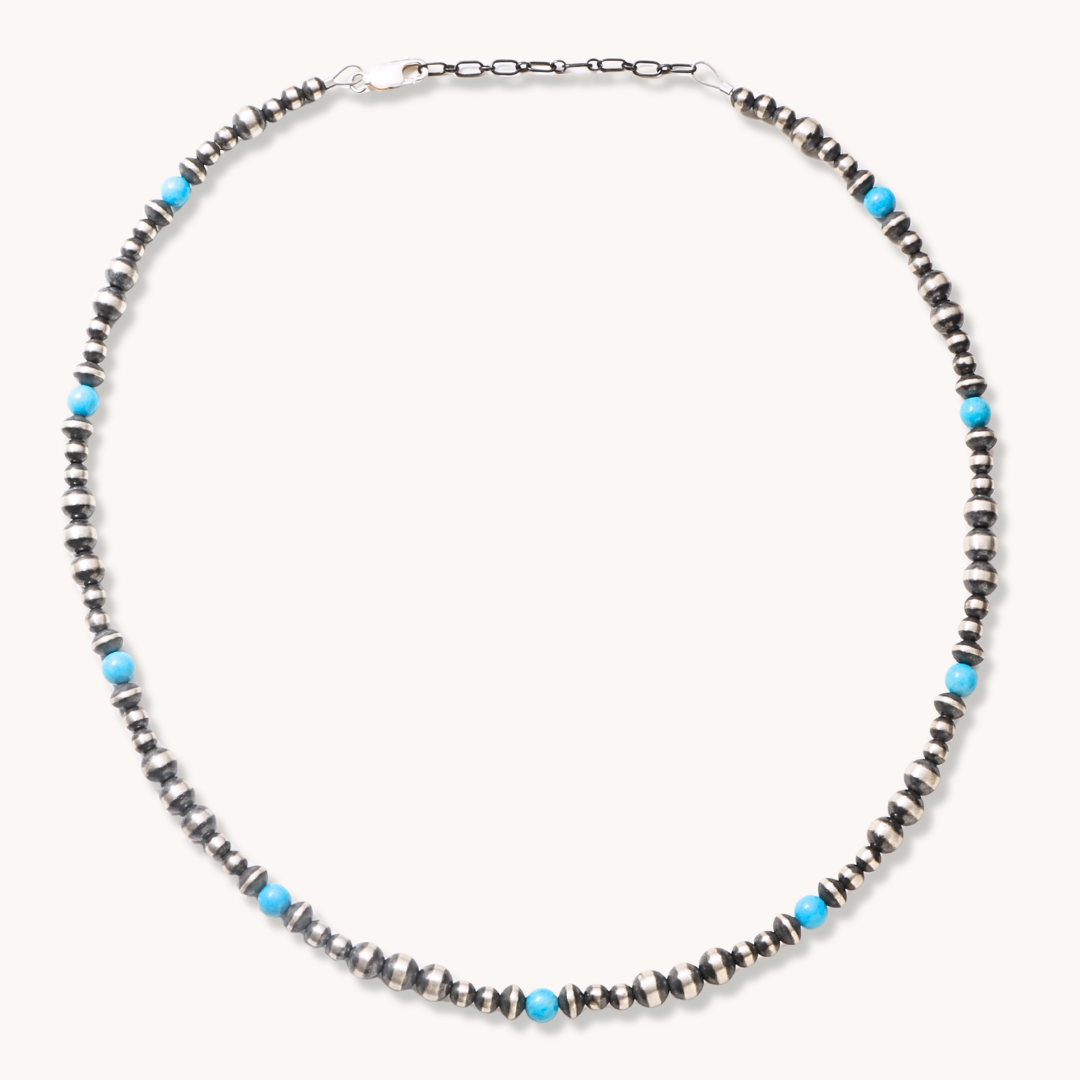 Desert Pearls & Turquoise Beads Necklaces