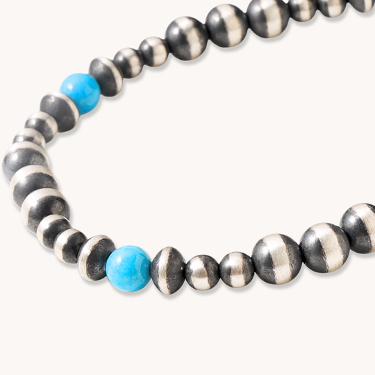 Desert Pearls & Turquoise Beads Necklaces