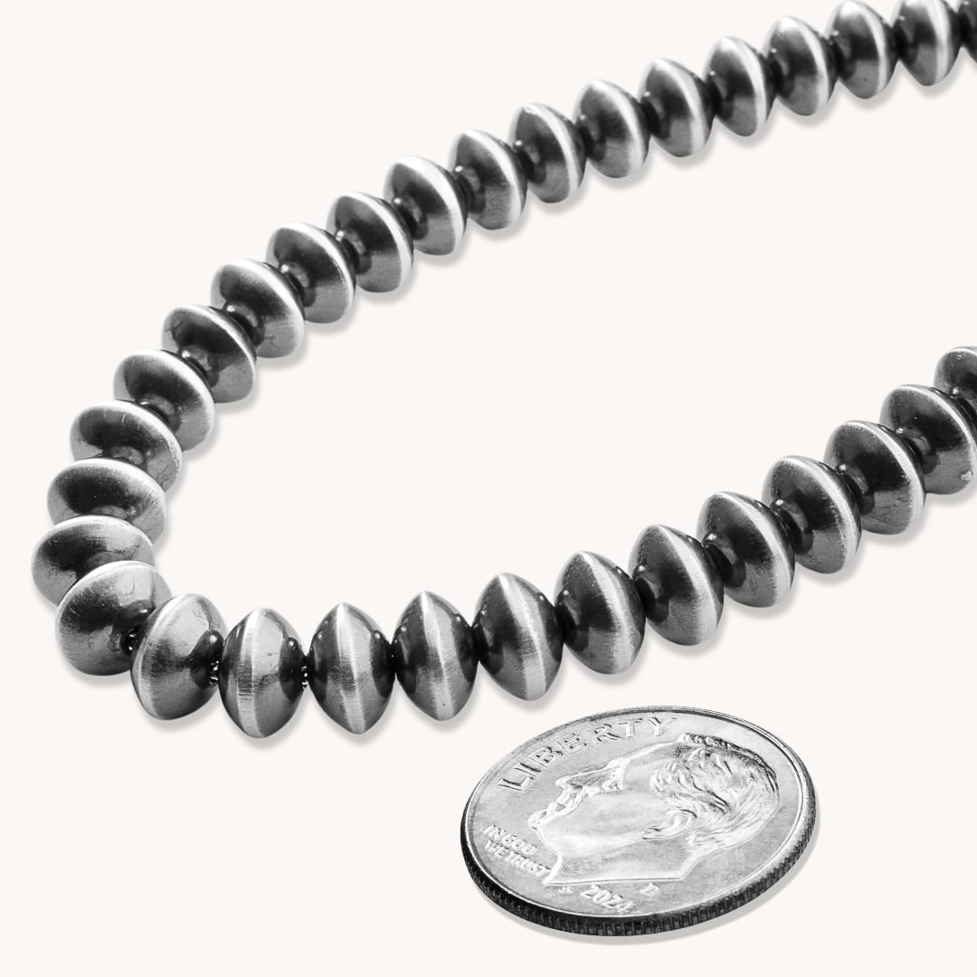 8mm Navajo Pearls Beads Necklace