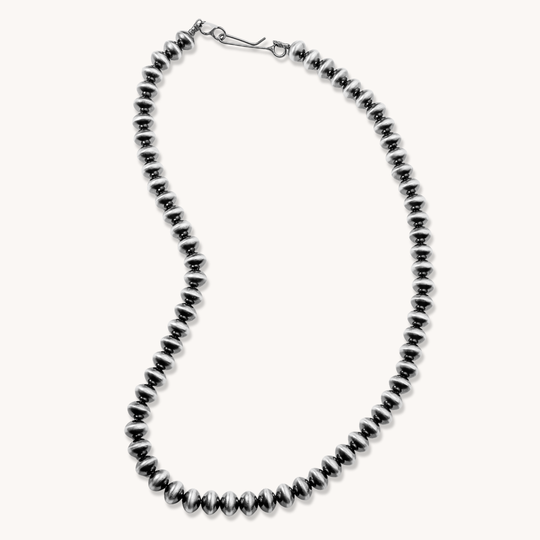 Handcrafted 10mm Navajo Pearls Beads Necklace