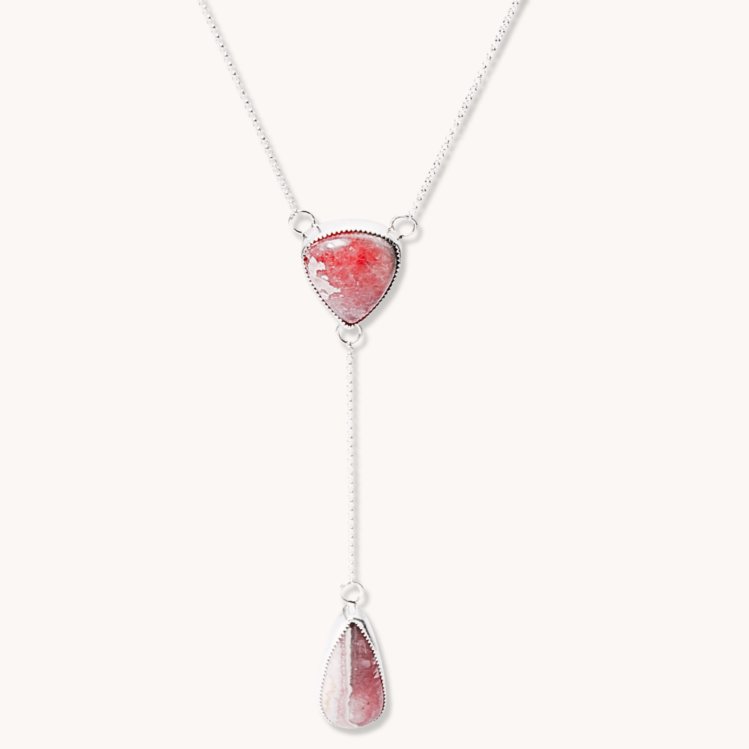 Rhodochrosite Y Necklace