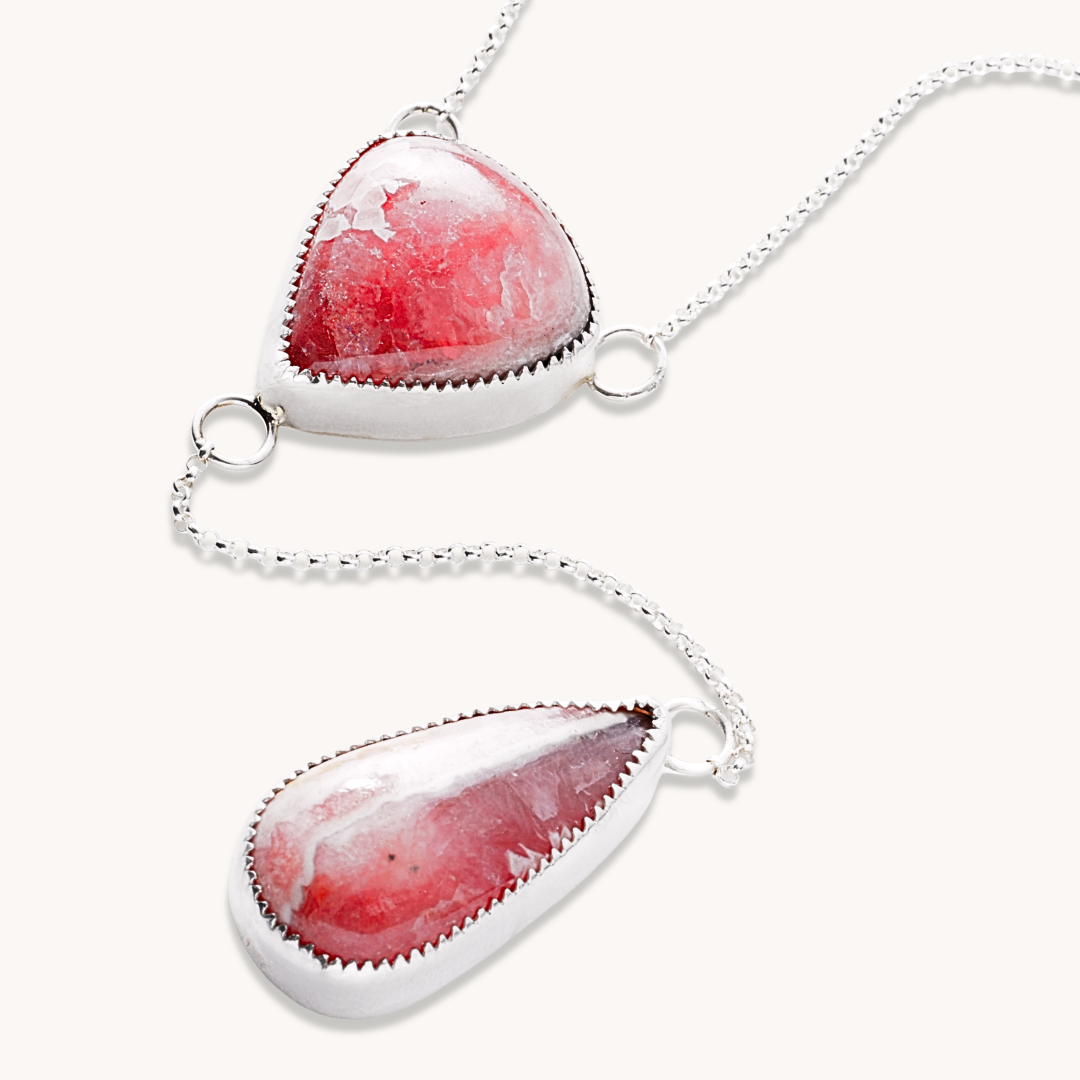 Rhodochrosite Y Necklace