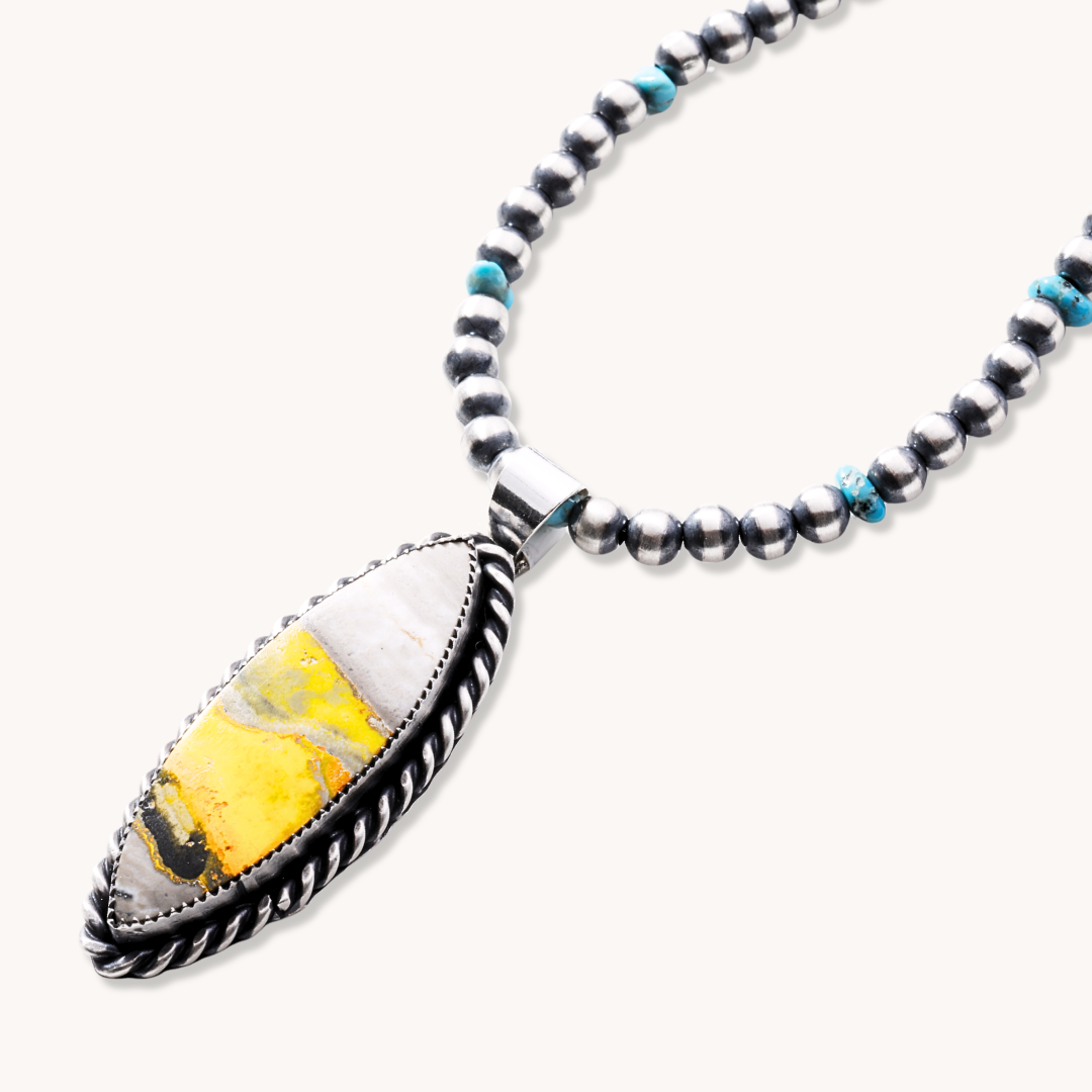 Bumblebee Jasper Pendants with Twist Wire Border