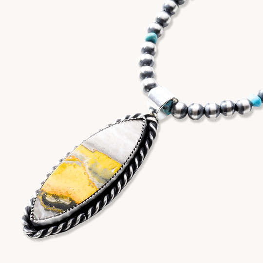 Bumblebee Jasper Pendants with Twist Wire Border