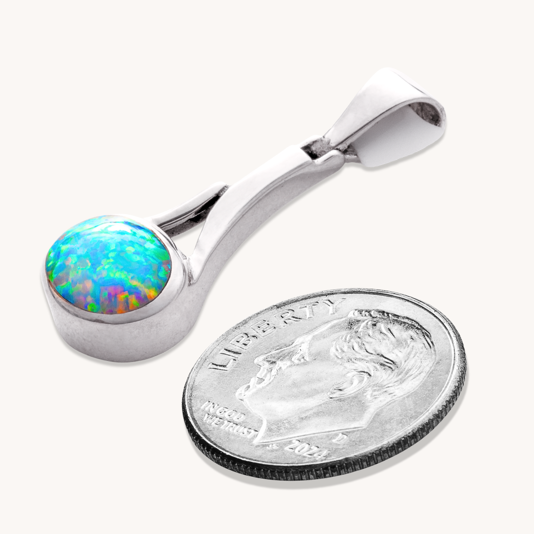 Delicate Opal Drop Pendant