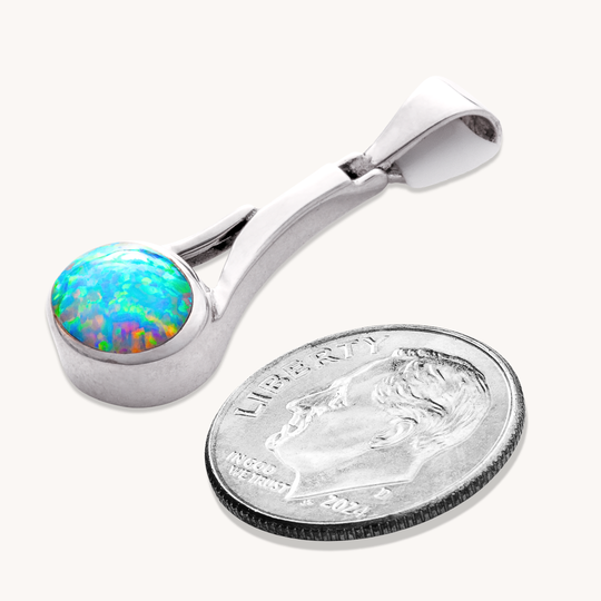 Delicate Opal Drop Pendant