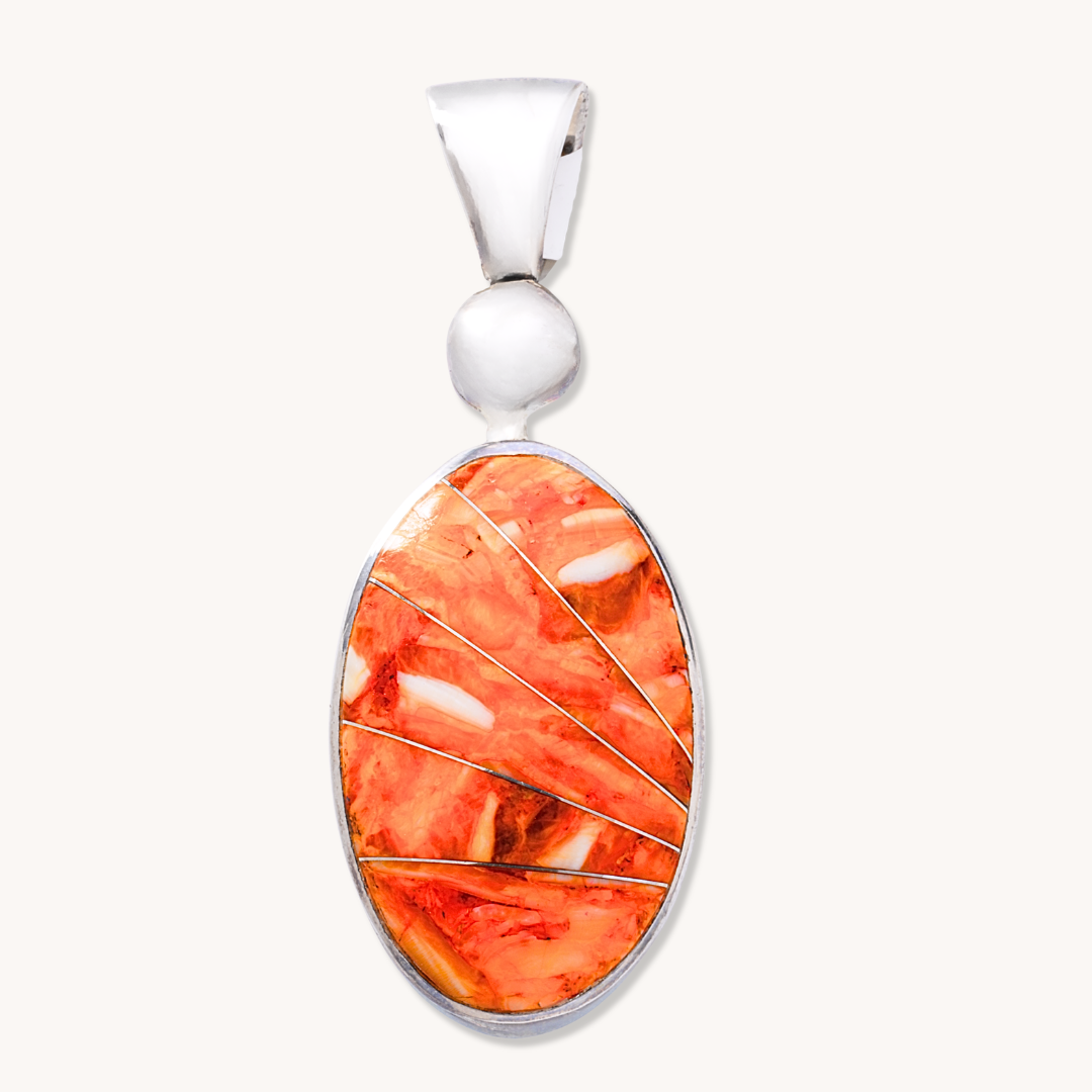 Reversible Opal & Spiny Oyster Pendant