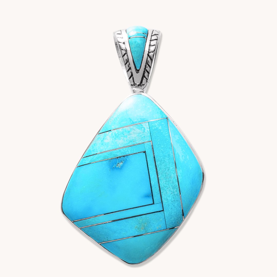 Turquoise Channel Inlay Pendant