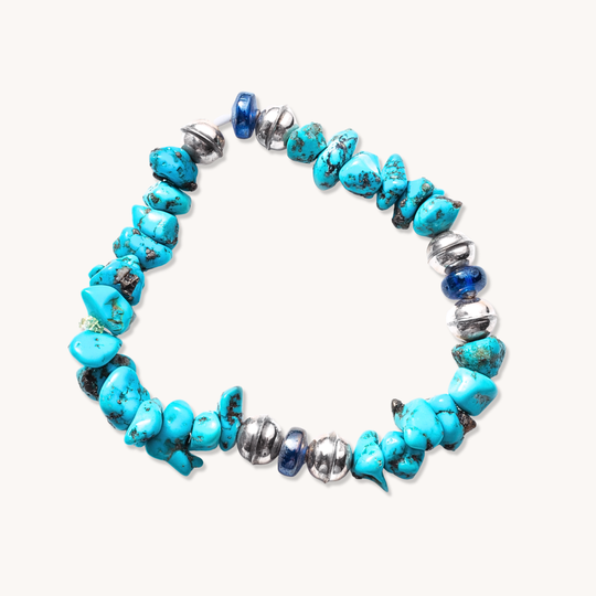 Natural Turquoise Beads Necklace & Bracelet Set