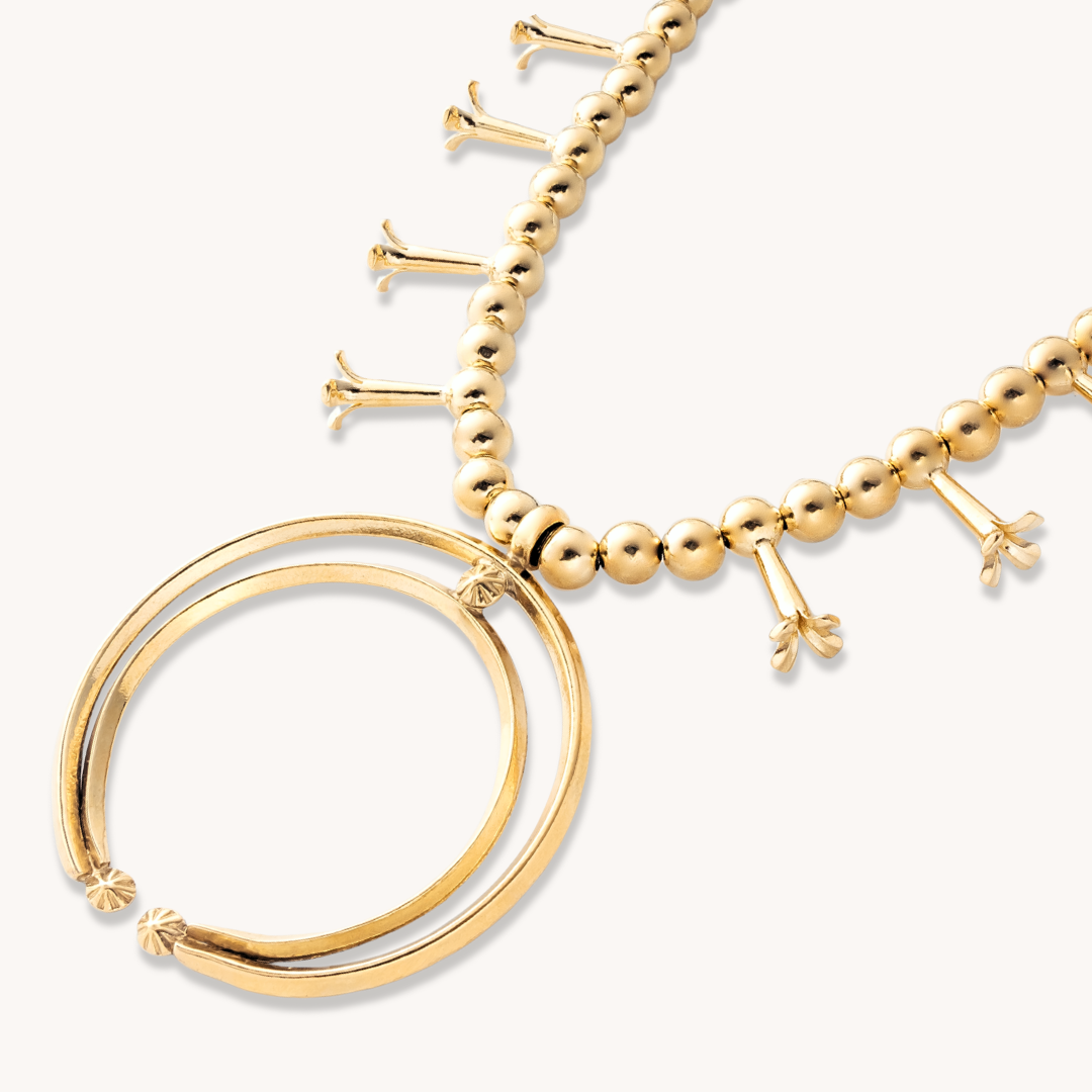 Brass Squash Blossom Necklace