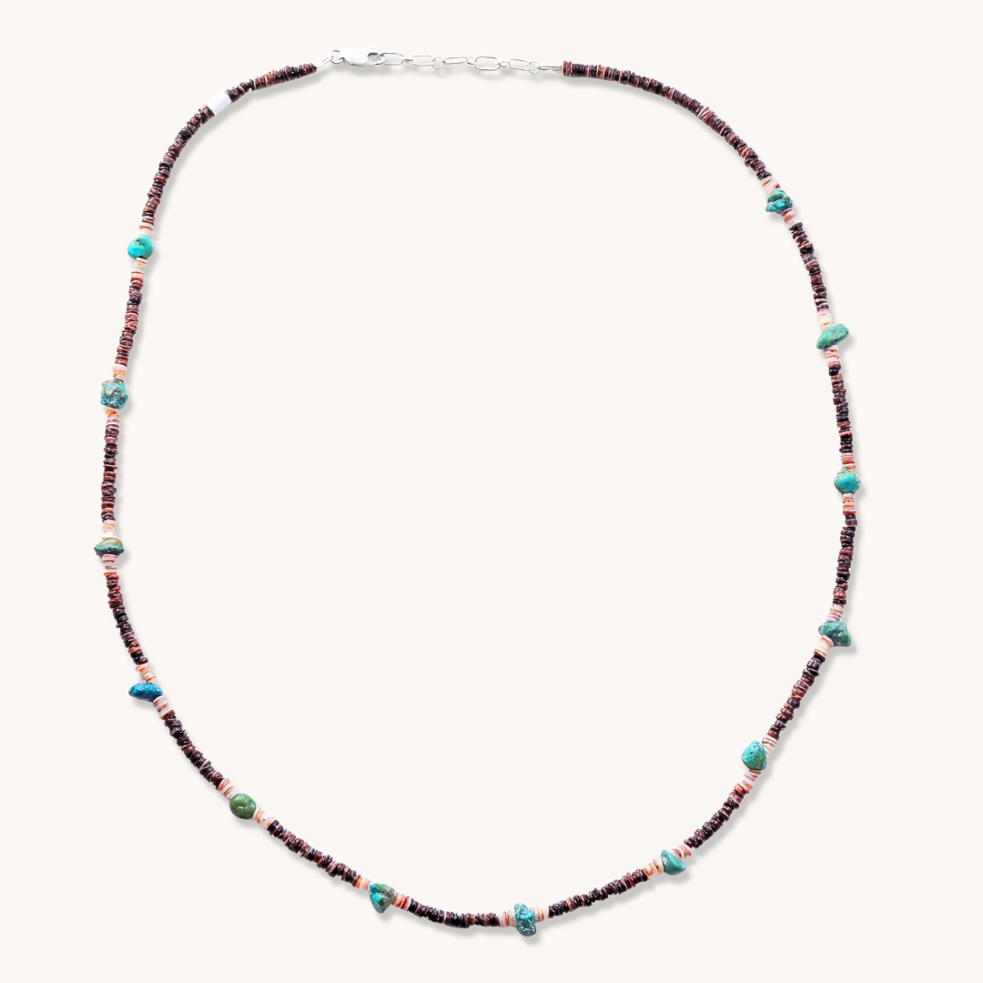 Petite Heishe & Turquoise Beads Necklace