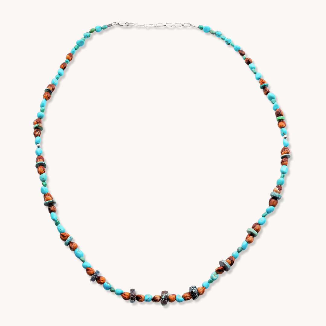 Natural Turquoise & Ghost Beads Necklace