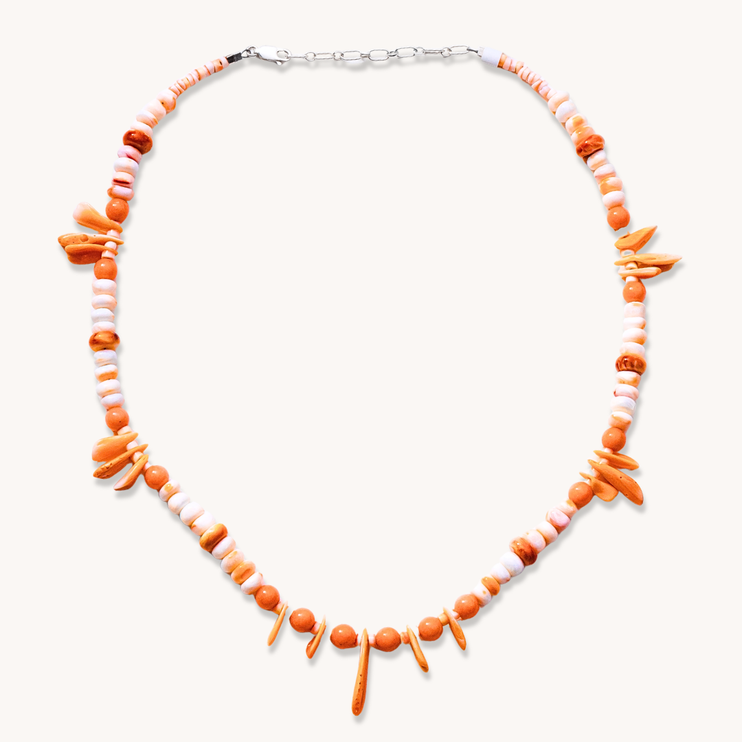 Coral & Spiny Oyster Beads Necklaces