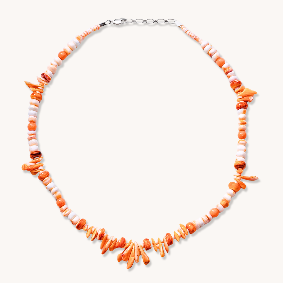 Coral & Spiny Oyster Beads Necklaces