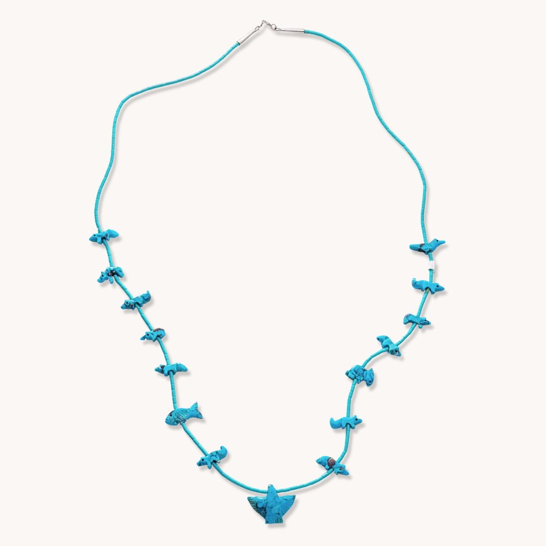 Turquoise Heishe Fetish Necklace