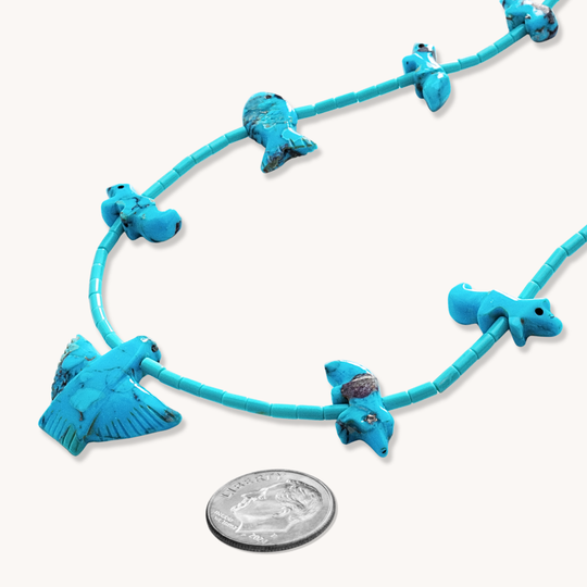 Turquoise Heishe Fetish Necklace