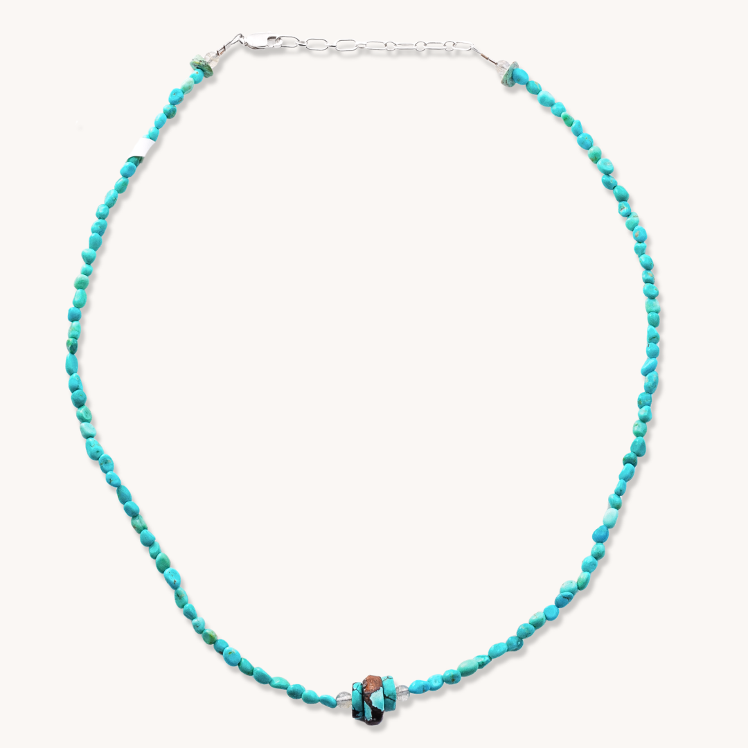 Petite Turquoise Nugget Beads Necklaces