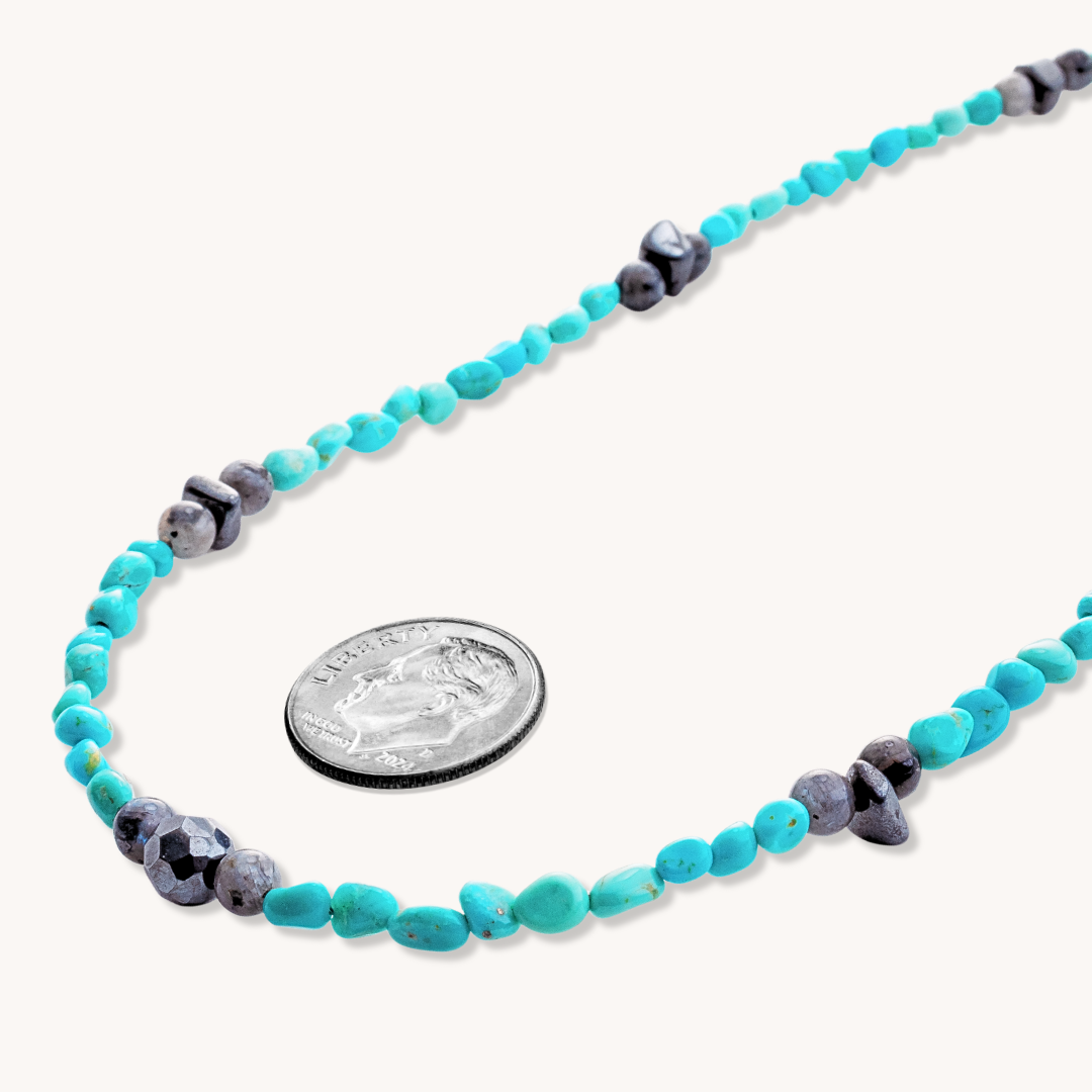 Petite Turquoise Nugget Beads Necklaces