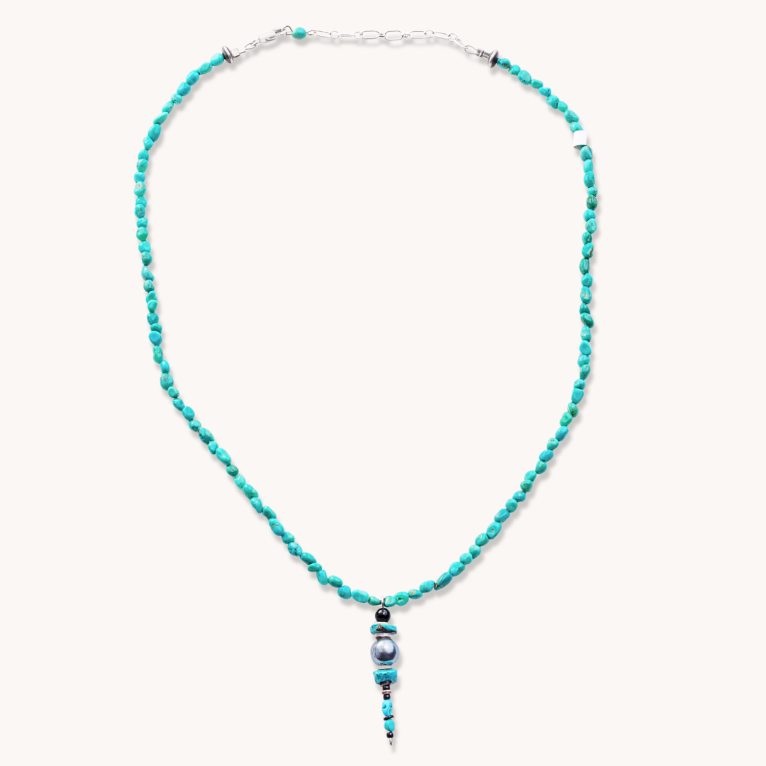 Petite Turquoise Nugget Beads Necklaces