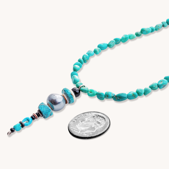 Petite Turquoise Nugget Beads Necklaces