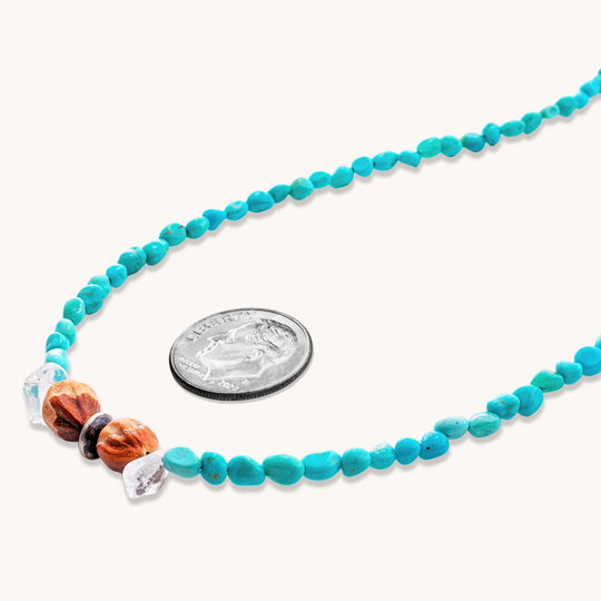 Petite Turquoise Nugget Beads Necklaces
