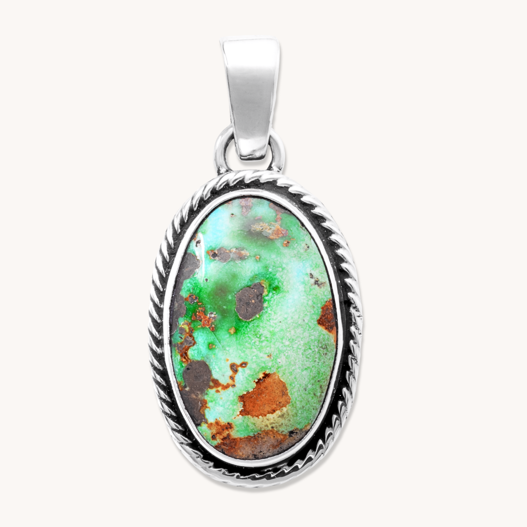 Simple Sonoran Gold Turquoise Pendant