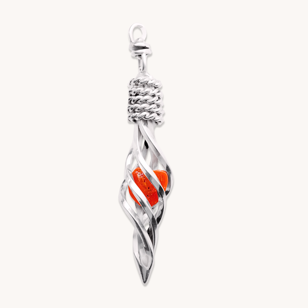 Spiral Coral Drop Pendant