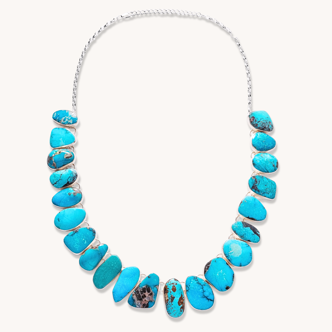 Natural Turquoise Chain Necklace