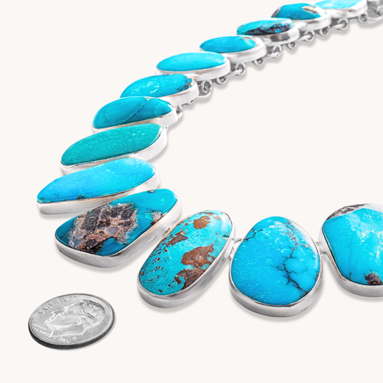 Natural Turquoise Chain Necklace