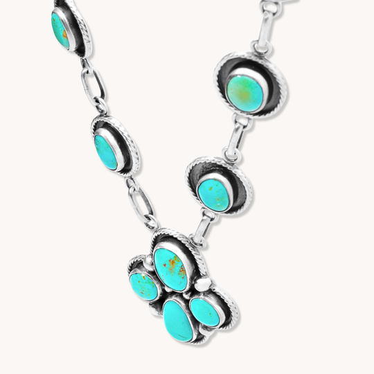 Turquoise Cluster Chain Necklace