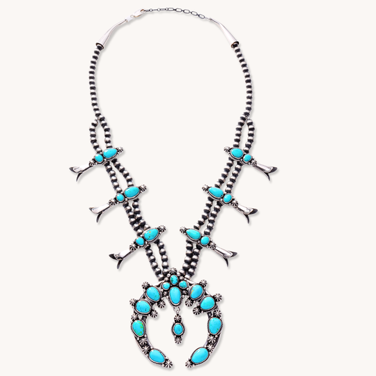 Turquoise Squash Blossom Necklace
