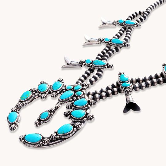 Turquoise Squash Blossom Necklace