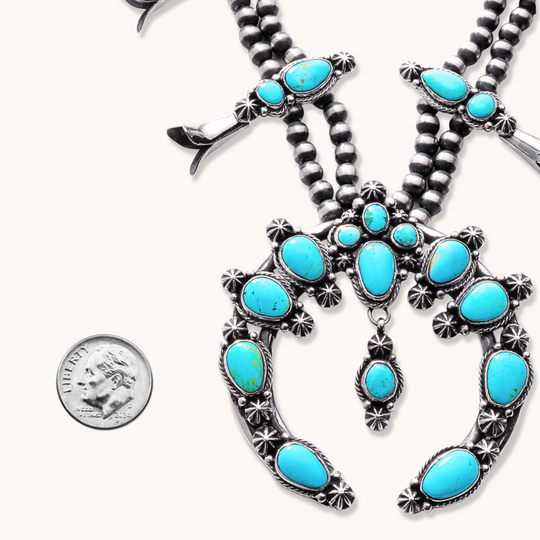 Turquoise Squash Blossom Necklace