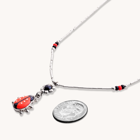 Liquid Silver Necklaces with Inlay Pendants