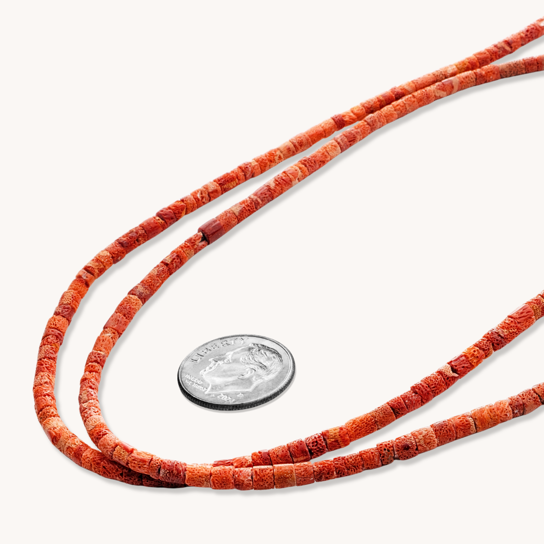 2-Strand Coral Beads Necklace