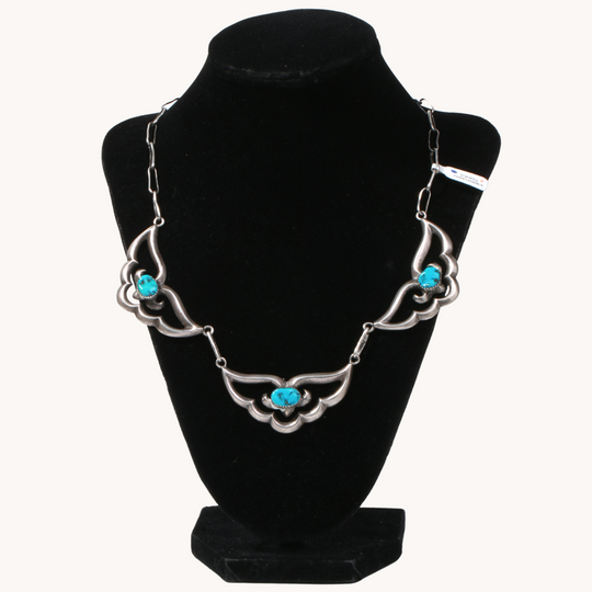 Triple Pendant Turquoise Necklace