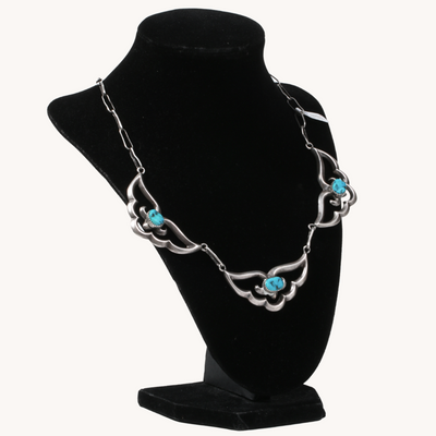 Triple Pendant Turquoise Necklace