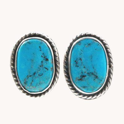 Natural Turquoise Stud Earrings