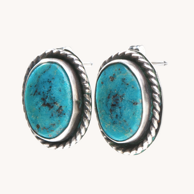 Natural Turquoise Stud Earrings