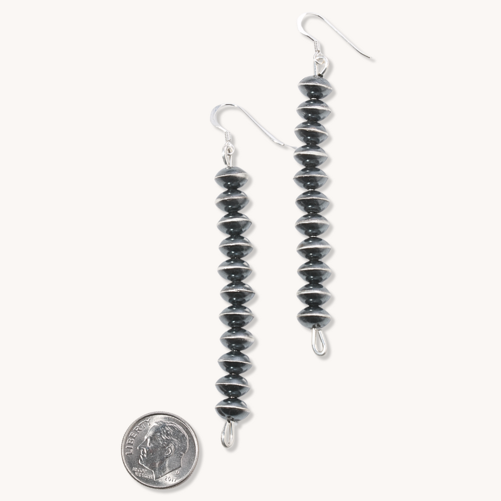Handmade Navajo Pearl Dangle Earrings
