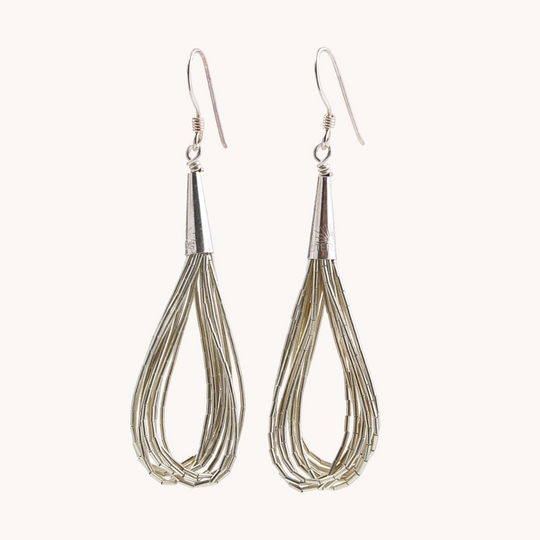 Liquid Silver Dangle Earrings