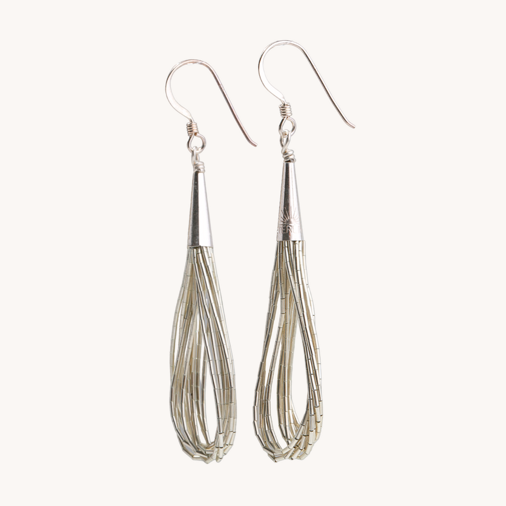 Liquid Silver Dangle Earrings