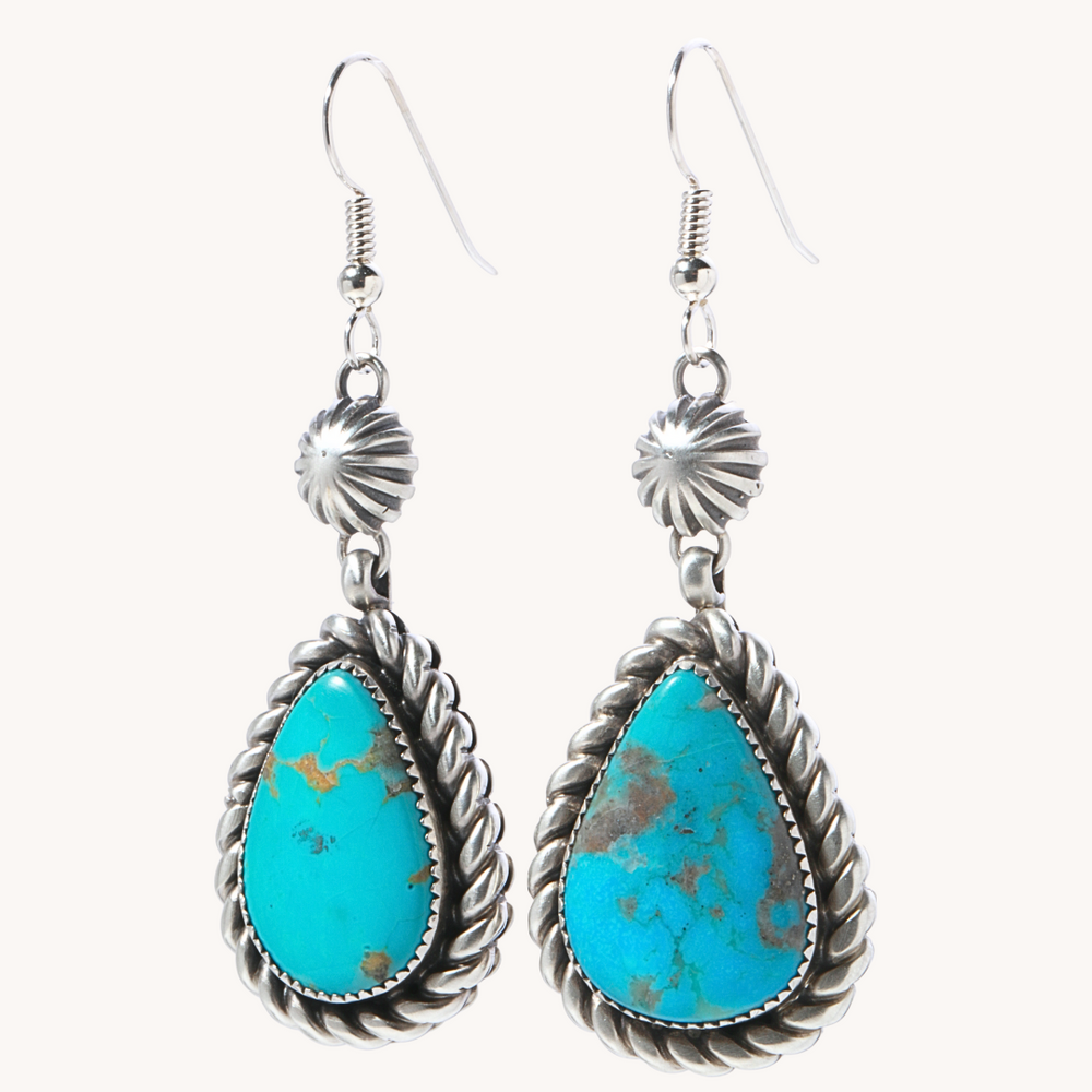 Statement Turquoise Dangle Earrings