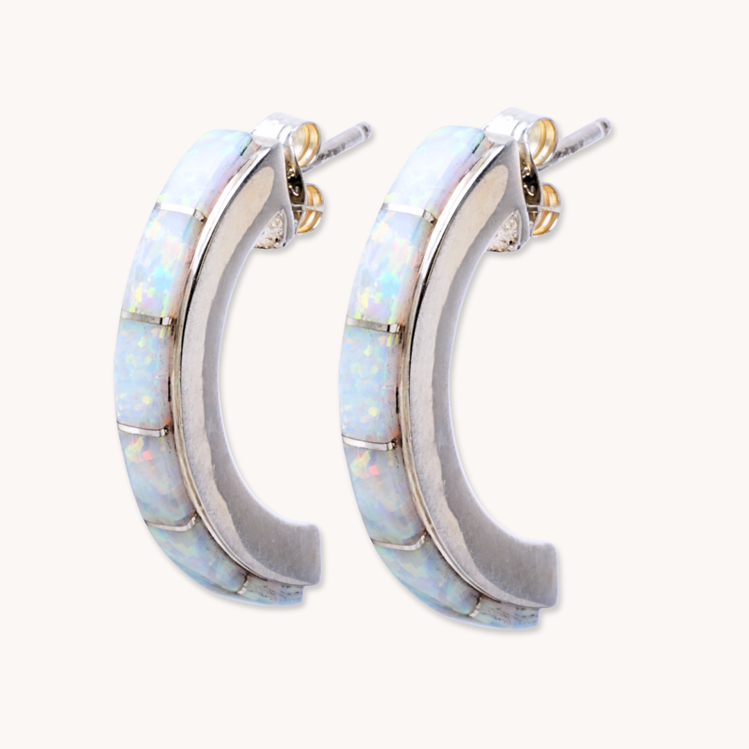 Inlay Half-Hoop Earrings