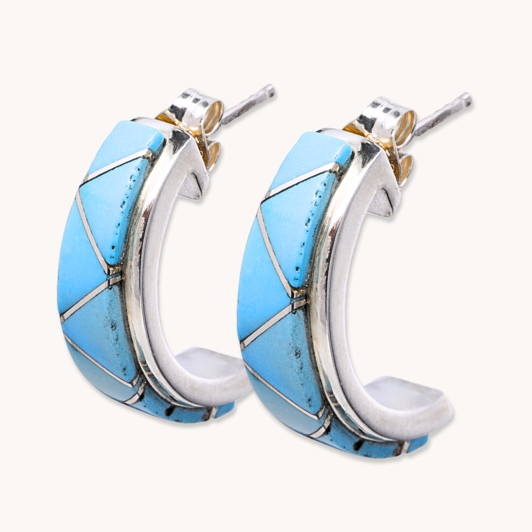 Inlay Half-Hoop Earrings