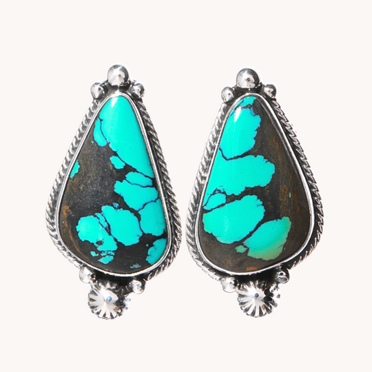 Statement Turquoise Post Earrings