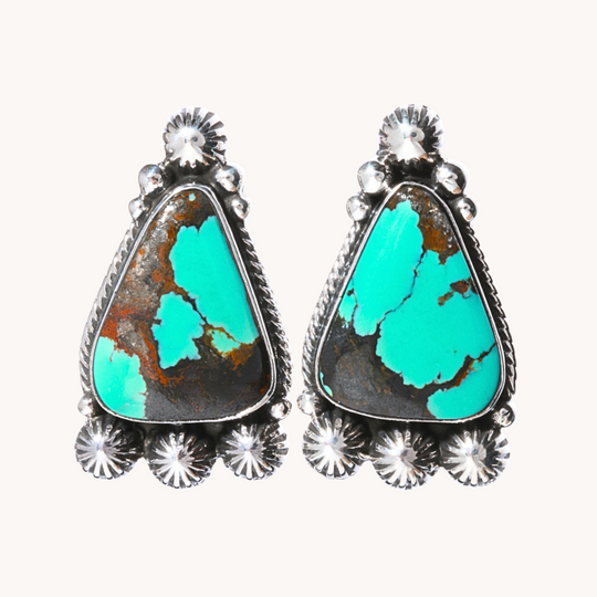 Statement Turquoise Post Earrings